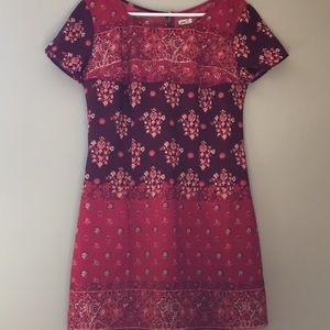 Hollister printed cap sleeve dress
